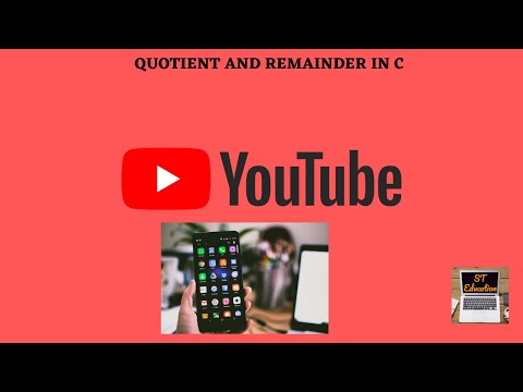 C program to compute quotient and remainder