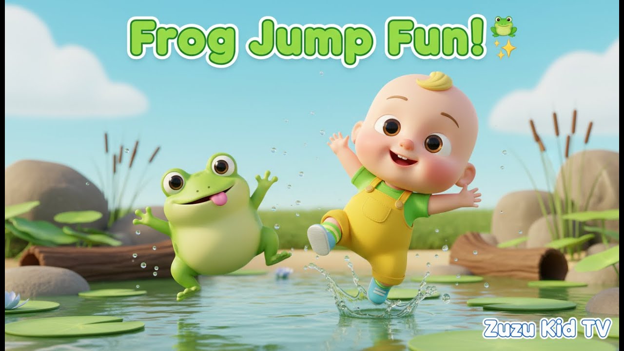 Frog Jump Fun with Zuzu – Nursery Rhyme, Jumping Fun, and Toddler Movement