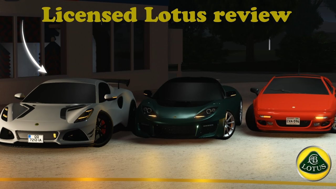 Greenville roblox licensed Lotus cars full review!