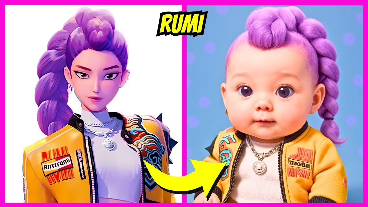 KPOP Demon Hunters As NEWBORN BABY + Guess The Voice Quiz | Rumi, Zoey, Mira, Jinu, Mystery Saja
