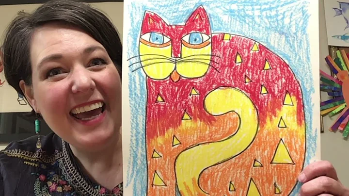 Draw a Laurel Burch-inspired Cat