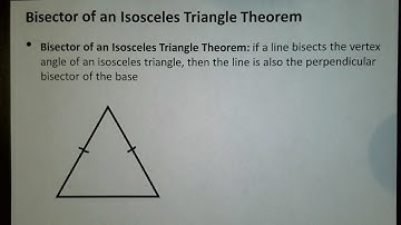 Bisector of an Isosceles Triangle Theorem