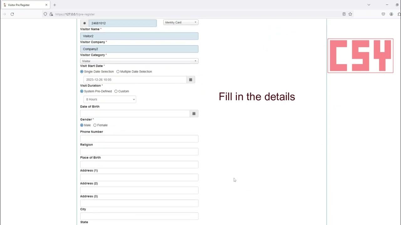 EntryPass VMS Pre Registration YouTube