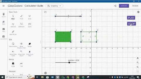 Tutorial Membuat Animasi Translasi ( Pergeseran ) dalam GeoGebra