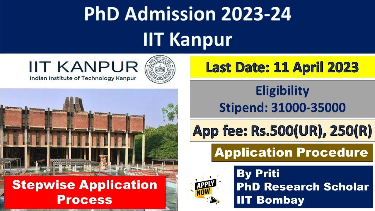 iit kanpur phd admission 2023 chemistry