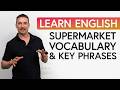 Learn english vocabulary shopping at the supermarket