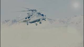 Blender Eevee Helicopter landing environment render
