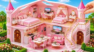 👑Build Pink Royal Miniature House with Beautiful Koi Pond and Rooftop Pool | DIY Miniature House❤️ screenshot 1