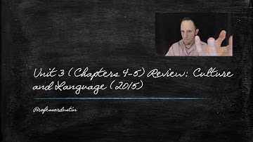APHG Unit 3 (Chapter 4-5) Review: Culture and Language (2015-2016)