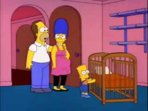 Norma Numérico Sentirse mal Los simpson Bart no quiere dejar su cuna -cuna cuna,yo soy bebe! - YouTube