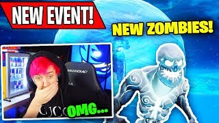 NINJA REACTS TO WINTER STORM EVENT WITH MYTH AND CHAP! Fortnite ice...
