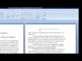 MS Word 2007 - Adding Headers and Footers to a novel - Part 1