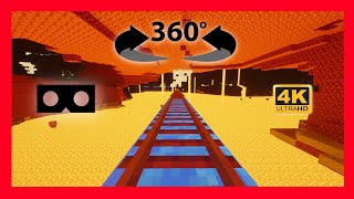 Minecraft Roller Coaster Nether / VR 360° 4K