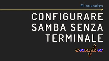 Samba - configurare una cartella condivisa senza terminale (system-config-samba)