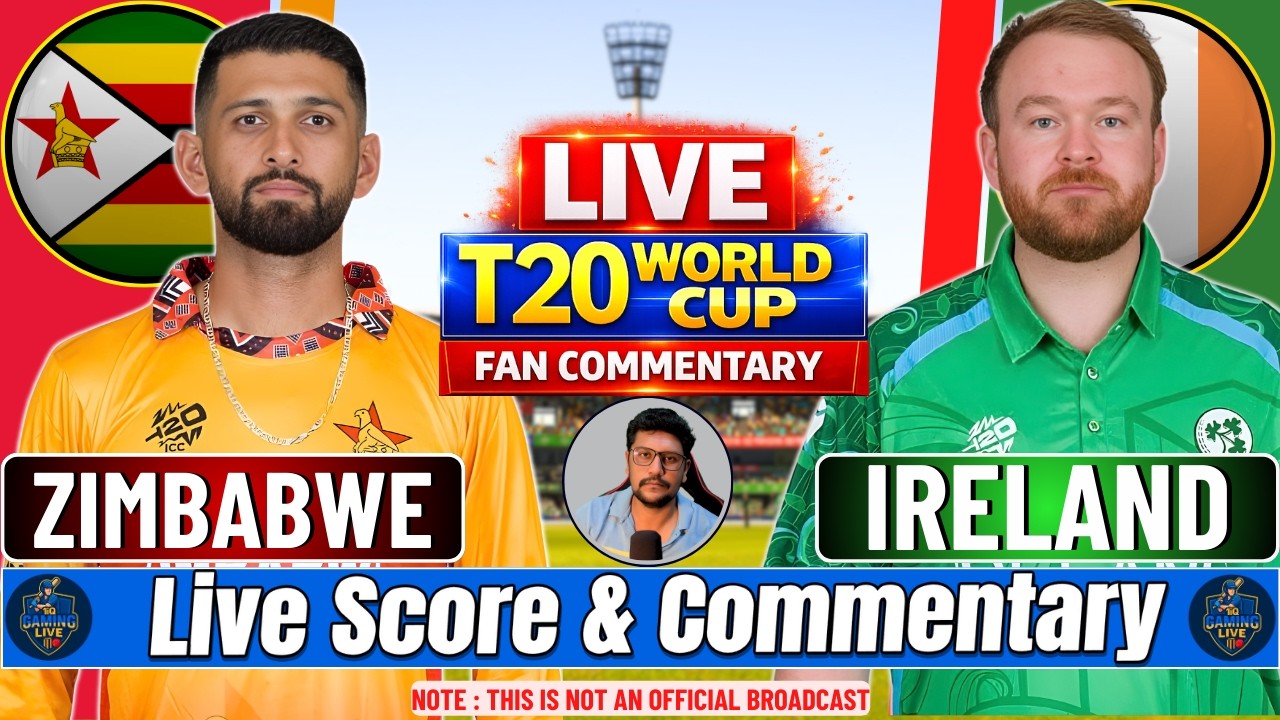 Zimbabwe vs Ireland | T20 World Cup ZIM Vs IRE Live | Cricket Live Score & Commentary