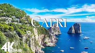 Capri Italy 4K Drone Nature Film  Peaceful Piano Music  Scenic Relaxation