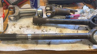 Replacing worn out steering prop shaft on a GM 4106 bus conversion
