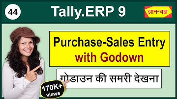 Purchase-Sales entry with Godown in Tally.ERP 9| Godown Report in Tally | Godown/Location Summary#44