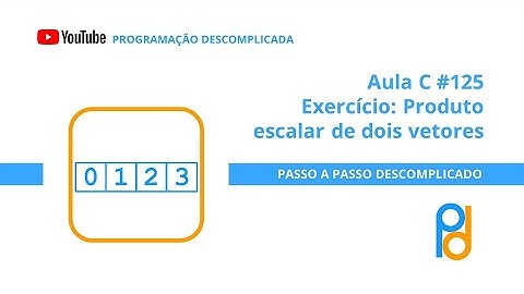 Linguagem C | Aula 125 – Exercício: Produto escalar de dois vetores