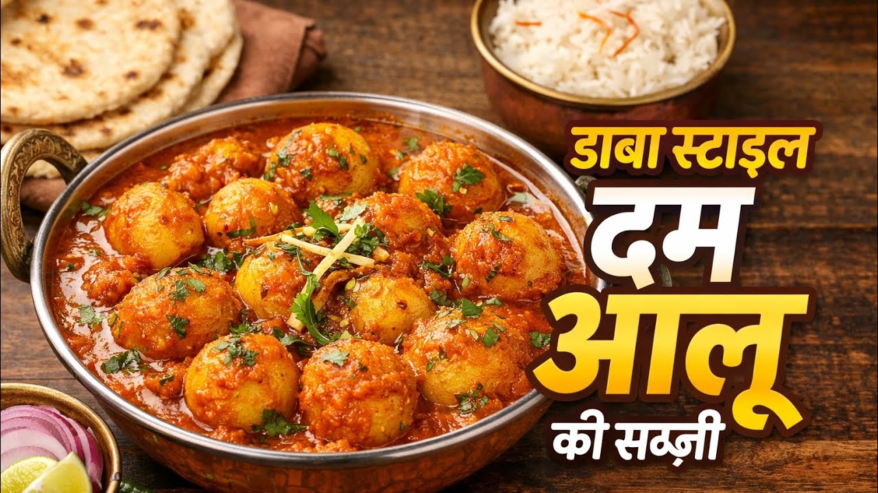 ढाबा स्टाइल दम आलू की सब्ज़ी 😋 | घर पर बनाएं परफेक्ट Dum Aloo Recipe