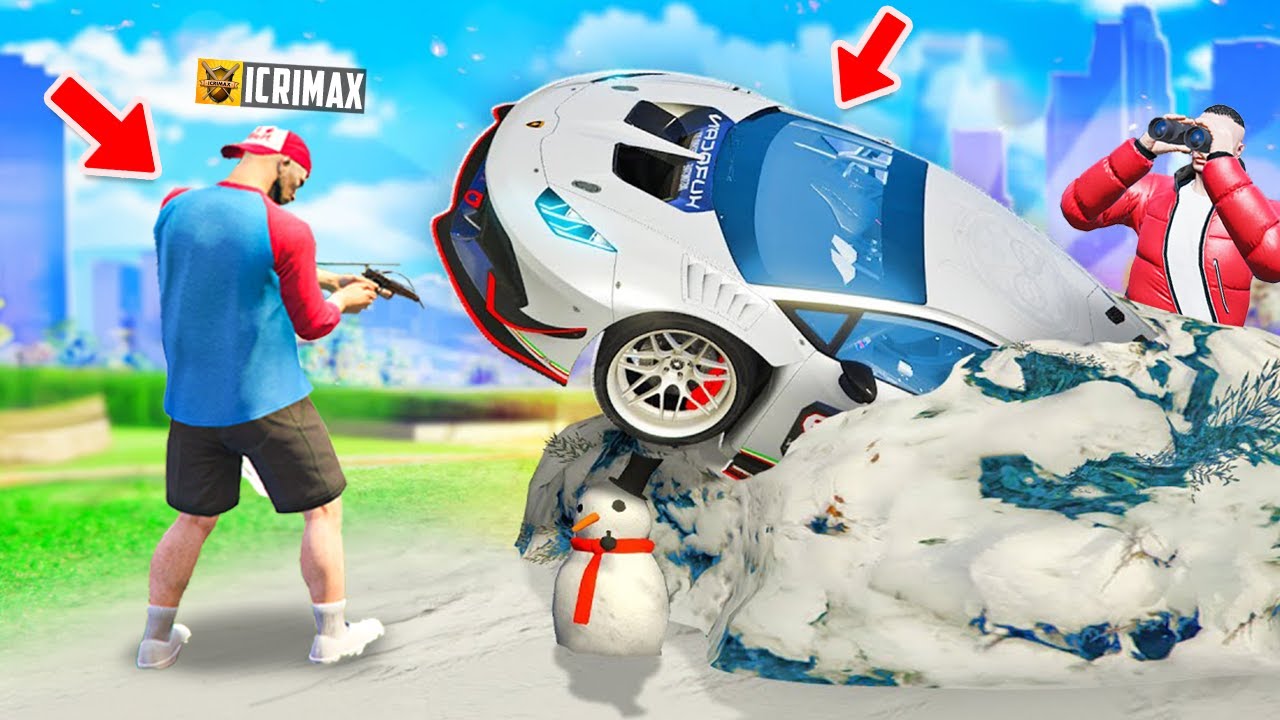 WEIßEN SPORTWAGEN im SCHNEE GEFUNDEN in GTA 5! (Hide & Seek)