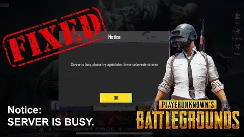 How To Fix Server is Busy Problem In Pubg Mobile - Server is Busy Error PUBG - PUBG SERVER BUSY
