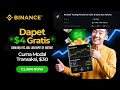 Dapet $4 Gratis Dari Event Binance Trading Cuma Modal Transaksi $20, Bisa Langsung Cair Ke Wallet