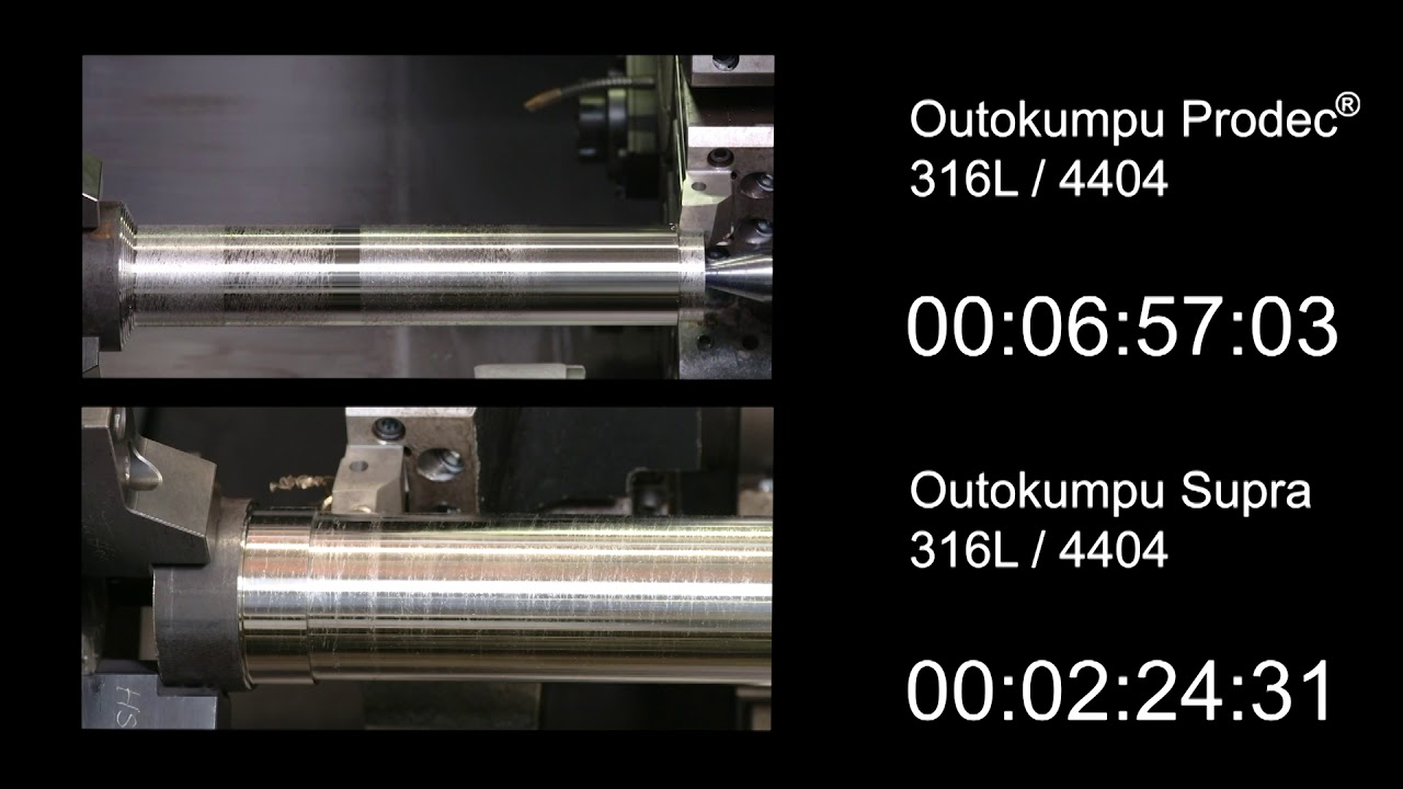 Outokumpu Prodec Machining Test Gives 350 Longer Tool Life Youtube