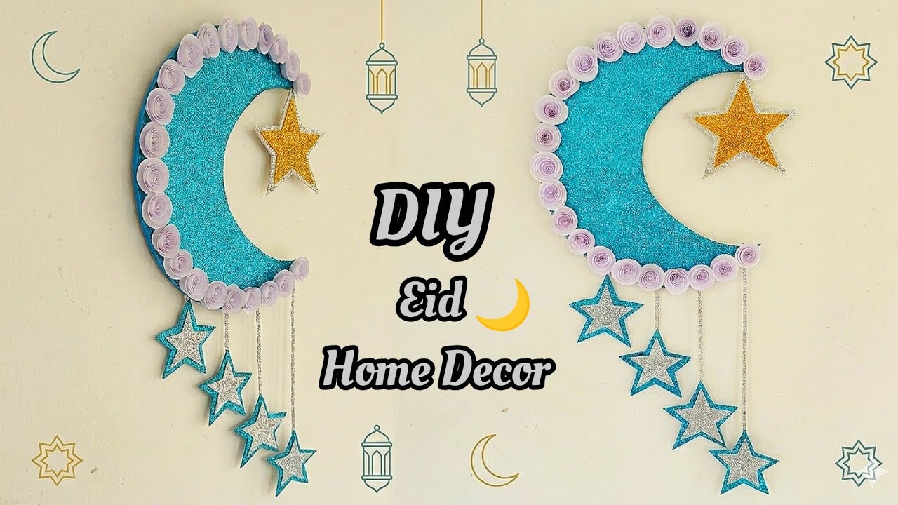 DIY Eid Wall Hanging Craft | Easy Ramadan Home Decor Ideas | Star & Moon Wall Hanging
