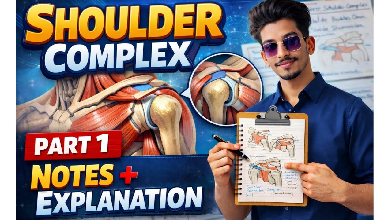 SHOULDER COMPLEX 💪🏻 in detail (Notes + Explanation) PART - 1  [ANATOMY+BIOMECHANICS] #physiotherapy 