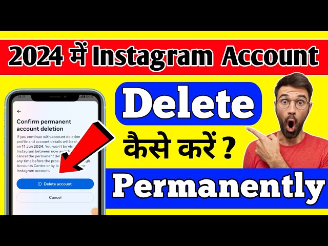 Instagram account delete kaise kare permanently | instagram ki I'd kaise delete kare | insta delete class=