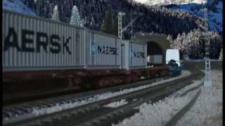 Ae 6/6 SBB CON MERCANTE EN EL SAN GOTTARDO