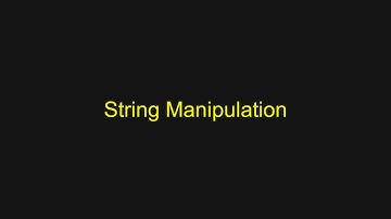 Python Tutorial - String Manipulation