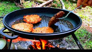 How to prepare chicken burger and American charred meat