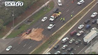 500 gallons of vegetable oil spilled due to suspected drunk driving crash