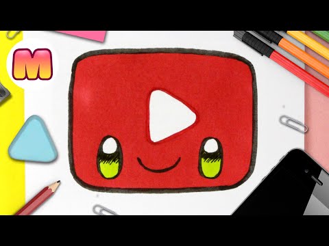 COMO DIBUJAR LOGO  KAWAII PASO A PASO - Dibujos kawaii faciles - How  to draw a logo  