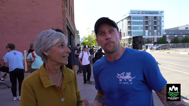Supervisor Angela Connolly talks with Pro Skateboa...