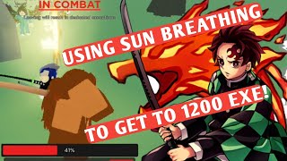 "Unlock 1200 EXE? Watch Me Master Sun Breathing In Rogue Demon!"