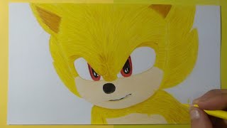 Dibujando el Rostro de Super Sonic | Sonic 2: La Película | Drawing Super Sonic's Face