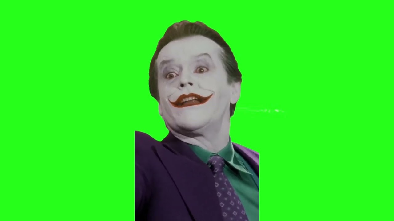 Joker's legendary quote from Batman 1989 green screen