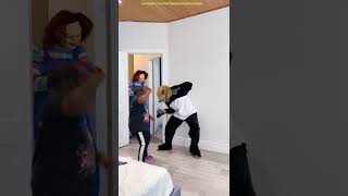 FUNNY PRANK Try not to laugh Chased By dinosaur & Chucky Nerf War TikTok Comedy Video 2022 Busy 