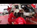 WRC 73 Rally Poland 2016 - 30 min Service of Stephane Lefebvre damaged Citroen WRC