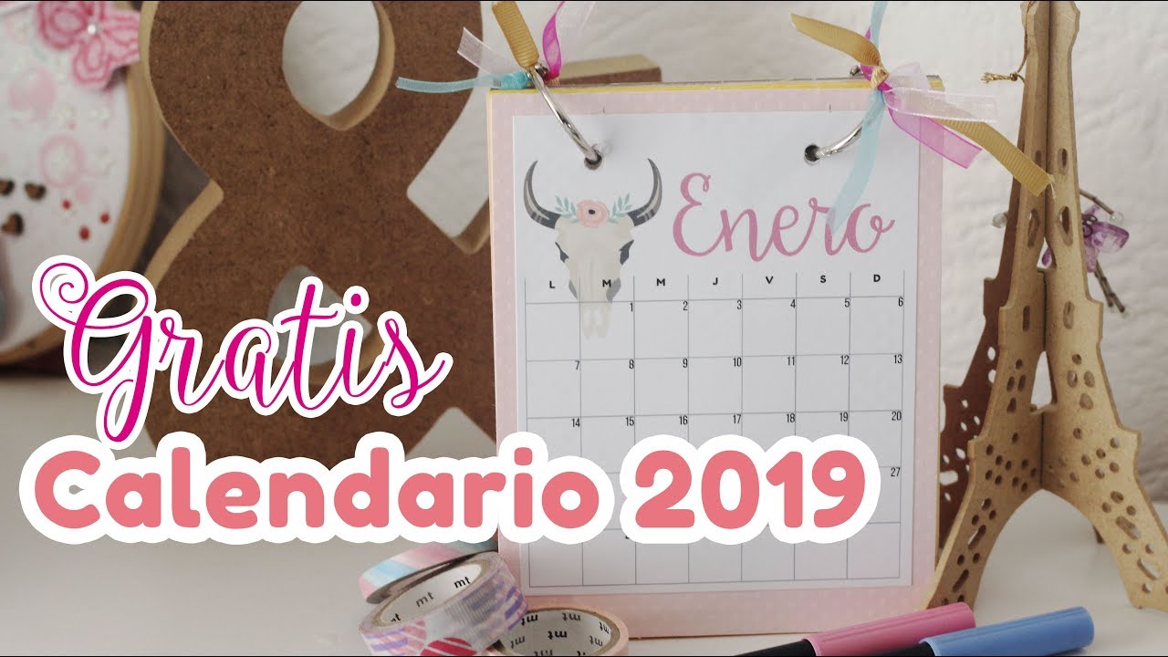 Calendario 2019 rosa por meses para imprimir Calendario 2019 rosa por meses para imprimir