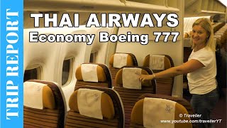 Review Thai Airways - Boeing 777 Economy Class Flight from Kuala Lumpur to Bangkok Suvarnabhumi