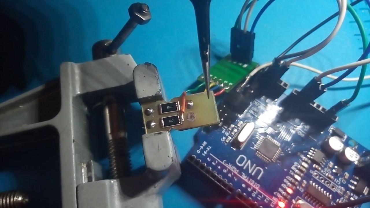 Тест тензодатчика на smd резисторах 2512 / Load cell test with smd ...
