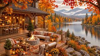 Details Golden Autumn Morning on a Lakeside Coffee Porch 🍂 Peaceful Day with Smooth Jazz for Relaxing, Work Guide
