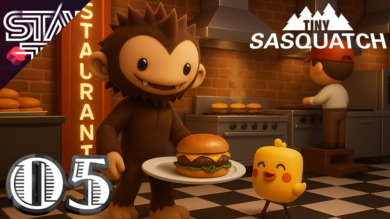 Приготовление бургеров в закусочной в сериале «Крошечный снежный человек» — Эпизод 5