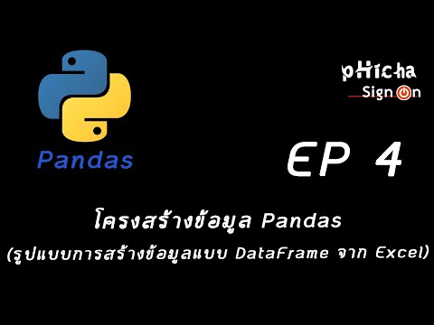 โครงสร้างข้อมูล Pandas EP 4: รูปแบบการสร้างข้อมูลแบบ DataFrame จากไฟล์ Excel (DataFrame From Excel)