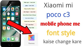 How to change font style in xiaomi mi  poco c3 mobile l l  Aalok technical tips