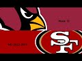 Nfl 20222023 season  week 18 cardinals  49ers